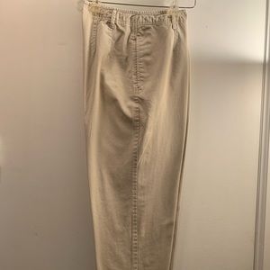 Rafaella jeans Chino pants 100% cotton flat front Size 6 Beige